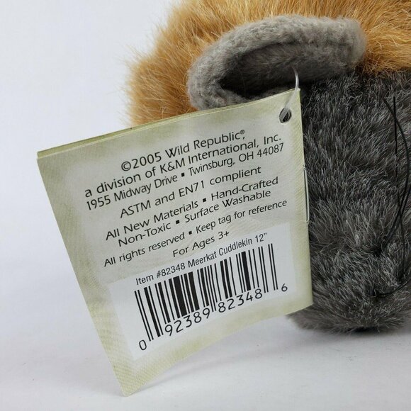 Wild Republic Cuddlekins Meerkat 9 inch Plush Realistic Stuffed Animal Toy - Picture 10 of 11